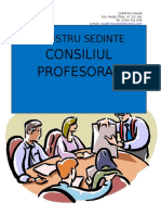 Procese Verbale Sedinte Consiliu Profesoral