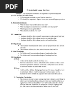 Personal Hygiene: A Lesson Plan | PDF | Hygiene | Oral Hygiene