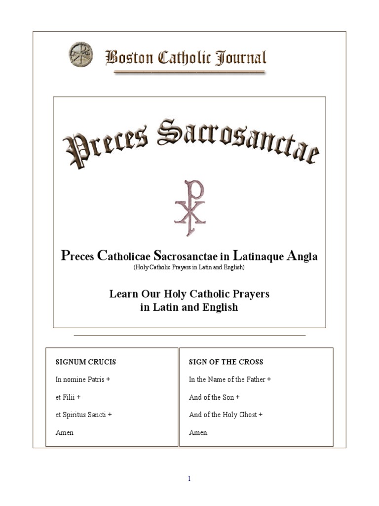 Basic Catholic Prayers in Latin and English PDF | PDF