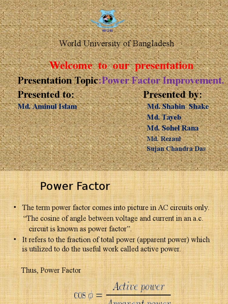 Power Factor Improvement Techniques | PDF | Capacitor | Electric Generator