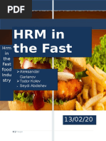 Download HR practices in the Fast Food industry by Alexander Garlanov SN311515612 doc pdf