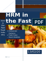 HR Practices in The Fast Food Industry