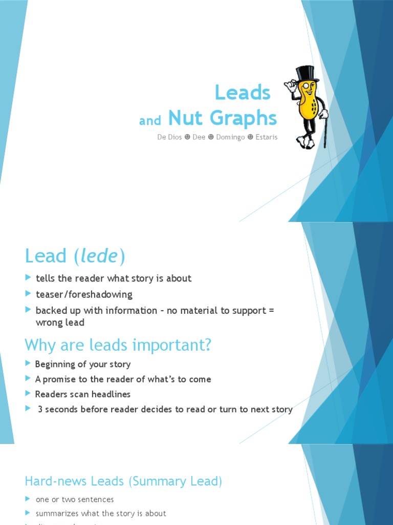 Leads and Nut Graphs PDF Narrative Narration