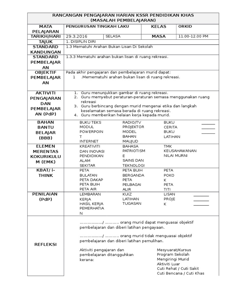 Contoh RPH | PDF | Karier & Perkembangan | Seni