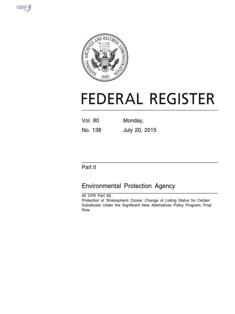 Federal Register 2015-17066 | PDF | United States Environmental ...
