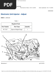 C15 Electronic Unit Injector Adjustment 8453341