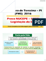 Prova Comentada - Enfermagem e Sus - Nucepe Uespi 2015