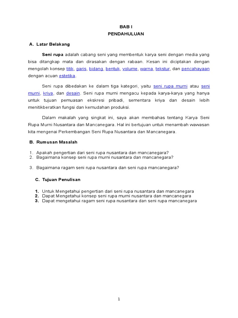 Makalah Seni Rupa Murni