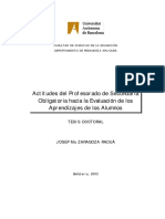 Acitud Del Profesor Hacia La Evaluacion