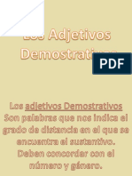 Adjetivos demostrativos españoles