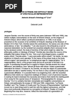 Deborah Levitt - Extreme and Difficult Sense of Spectacular Representation -- Artaud's Ontology of 'Live'