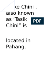 Lake Chini, Also Known As Tasik Chini" Is