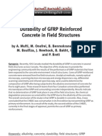 Durability of GFRP Reinforced Concrete in Field Structures