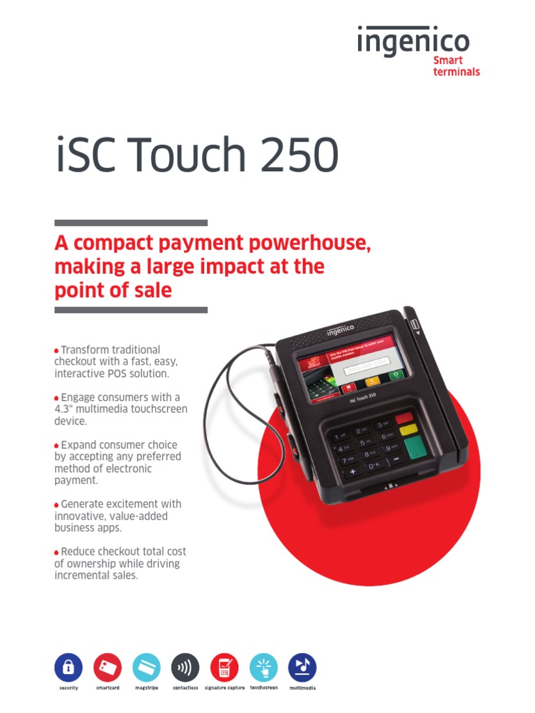 Isc Touch 250 Data Sheet Point Of Sale Touchscreen