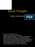 Serial Thought: Music and Beyond