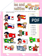 Match Each Country With The Correct Picture. Then Write The Language and The Nacionality