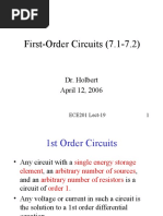 First-Order Circuits (7.1-7.2) : Dr. Holbert April 12, 2006