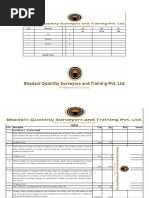 CIVIL WORKS BILL OF QUANTITY