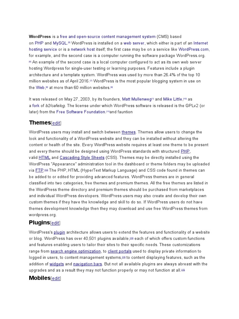 Understanding WordPress CMS Basics | PDF | Word Press | Software
