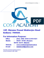 Advanced Management Accounting Study Material Cost Academy