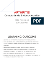 Osteoarthritis & Gouty Arthritis