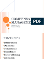 Compensation Management: Submitted By: Gurpreet Singh