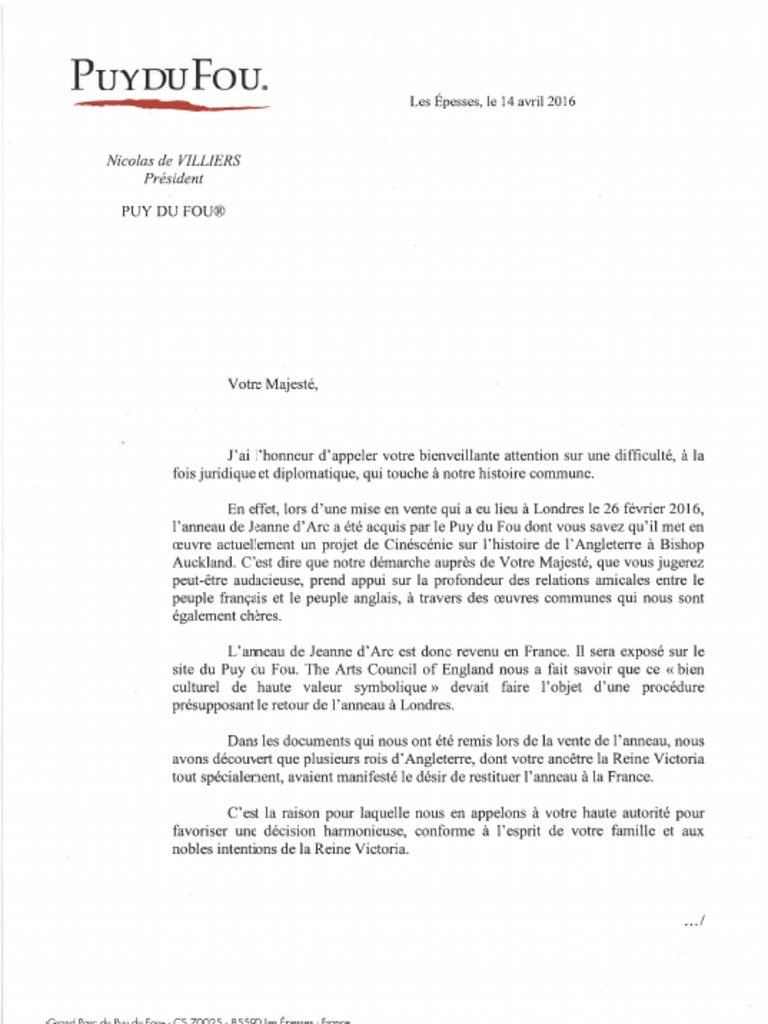 Exemple De Lettre De La Reine D'angleterre Lettre à Elisabeth II Reine d'Angleterre - Version Française[1]
