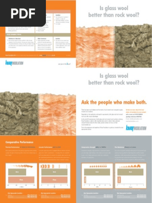 Rock Vs Glass Wool Pdf Thermal Insulation Glasses
