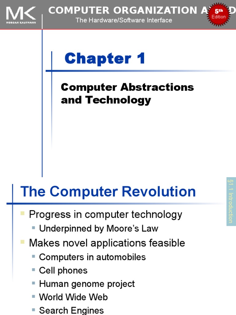 Chapter 01 Computer Organization and Design, Fifth Edition The