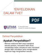 Asas Penyelidikan Dalam Tvet: Dr. Azman Bin Hasan Universiti Tun Hussein Onn Malaysia