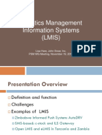 Logistics Management Systems in Health Supply Chains