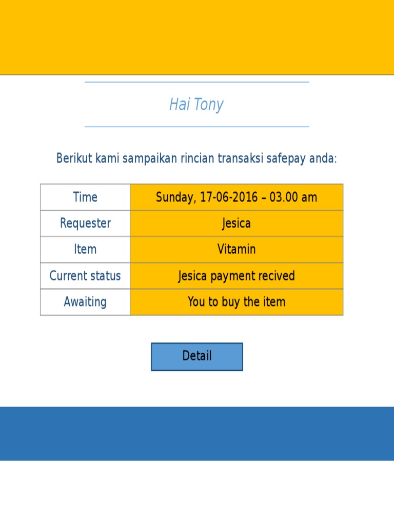 Rincian Transaksi Safepay Tony | PDF | Finance & Money Management | Law