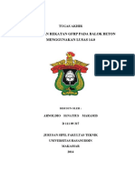 Pemodelan Rekatan GFRP Pada Balok Beton Menggunakan Lusas 14.0 (Perkuatan Balok)