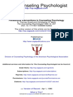 Paradoxical Interventions in Counseling Psychology