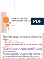 International Monetary Systems: Unit 3