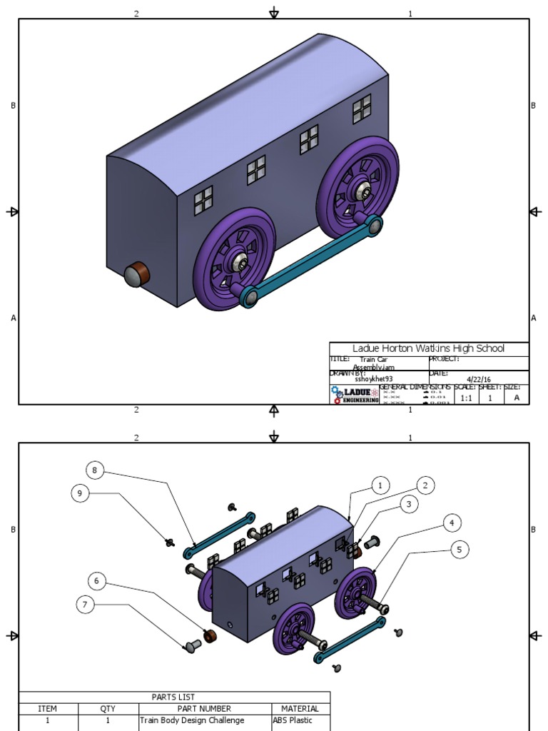 Train Car Technical Drawings | PDF
