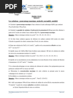 TD Chimie des Solutions : Exercices Corrigés | PDF