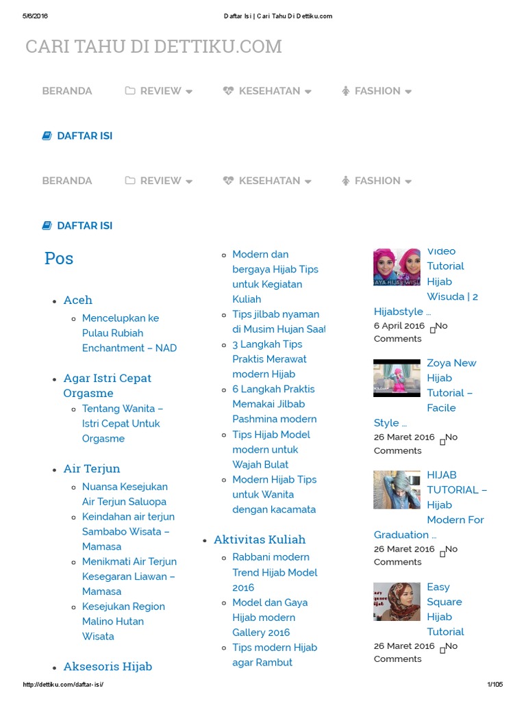 Daftar Isi Cari Tahu Di Dettiku