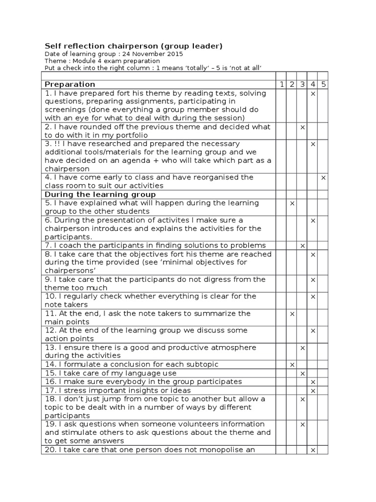 Chairperson Self-Reflection Guide | PDF | Epistemology | Cognition