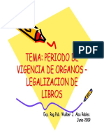 Vigencia y Legalizacion de Libros