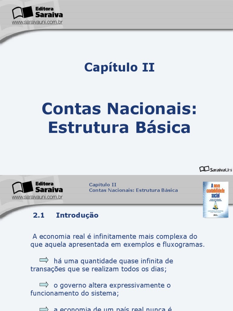 Contas Nacionais-Estrutura Básica Cap.2-A Nova Contabilidade Social ...