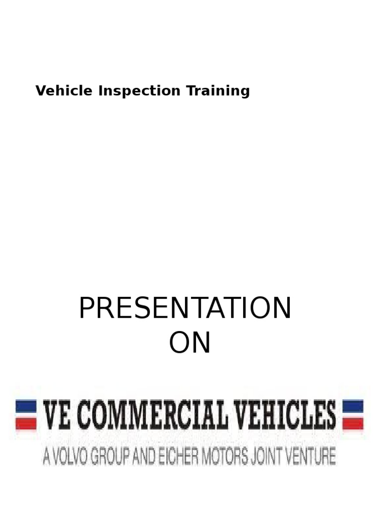 Vehicle Inspection Training Overview | PDF | Transport | Vehicles