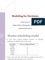 Modeling For Decisions: Sachin Jayaswal Indian Institute of Management Ahmedabad Sachin@iimahd - Ernet.in