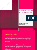 Mantenimiento Unidad 4 "Planeación Del Mantenimiento"