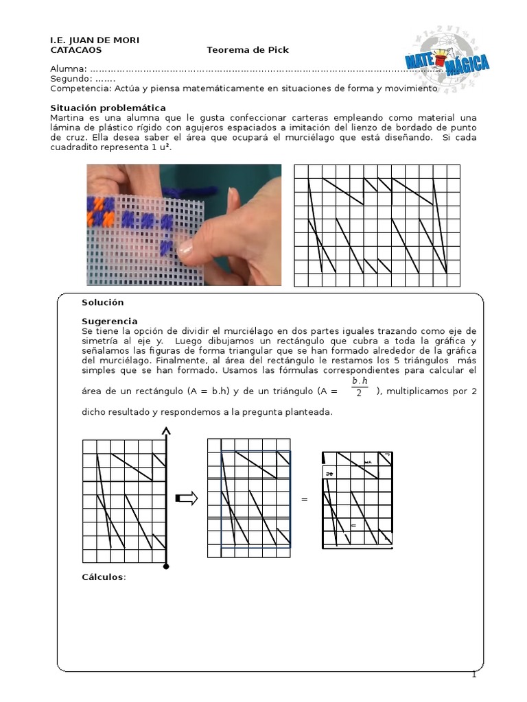Teorema de Pick Fórmula Triángulo