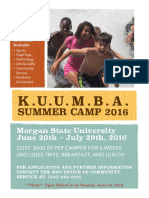 kuumba summer camp flyer for kids