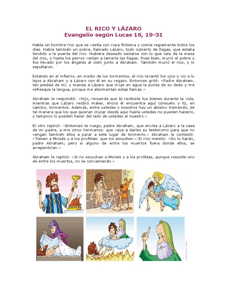 La Parábola del Rico y Lázaro | PDF | Abrahán | Religión y creencia