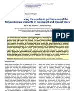 Factors Influencing the Academic Performance of the Female Medical Students in Preclinical and Clinical Years