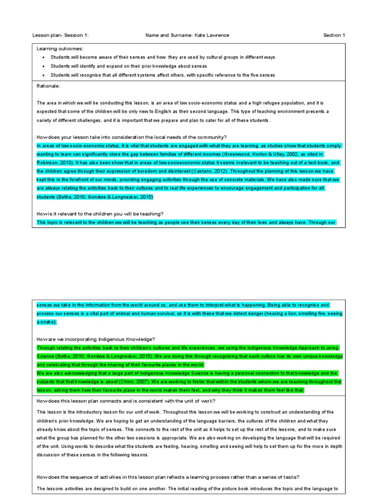Rationale for Science Lesson Plan | PDF | Vocabulary | Lesson Plan