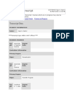 Academic Transcript Unoffical